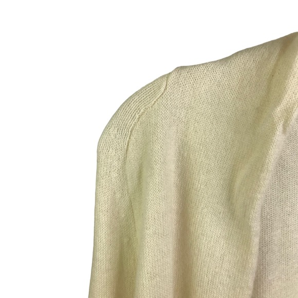 Theory Women's Cardigan Sweater Open Front Cream‎ White Cashmere Long Sleeve XS - Picture 5 of 14